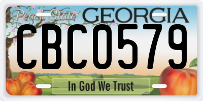 GA license plate CBC0579