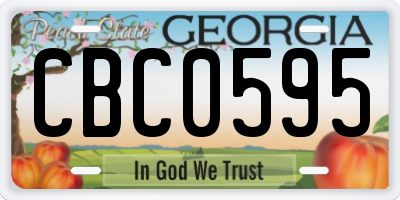 GA license plate CBC0595