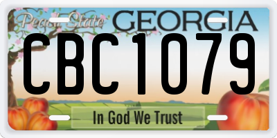 GA license plate CBC1079