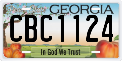 GA license plate CBC1124
