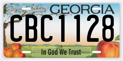 GA license plate CBC1128