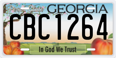 GA license plate CBC1264