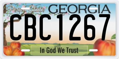 GA license plate CBC1267