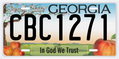 GA license plate CBC1271