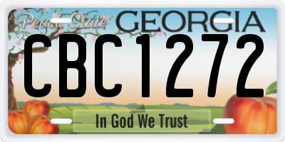 GA license plate CBC1272
