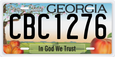 GA license plate CBC1276