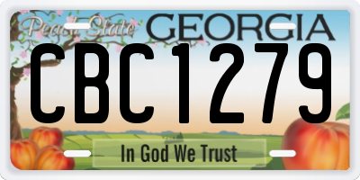 GA license plate CBC1279