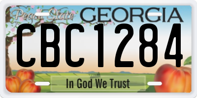 GA license plate CBC1284