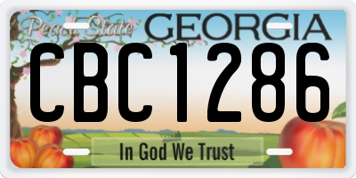 GA license plate CBC1286