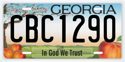 GA license plate CBC1290