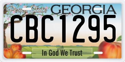 GA license plate CBC1295