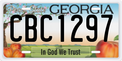 GA license plate CBC1297