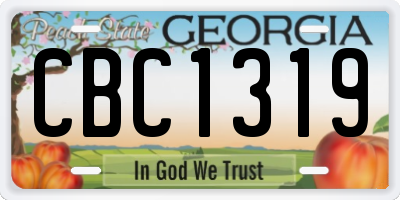 GA license plate CBC1319