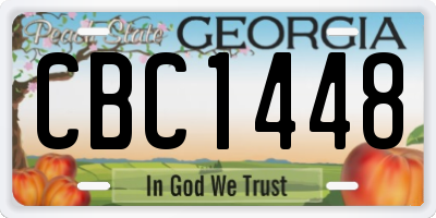 GA license plate CBC1448