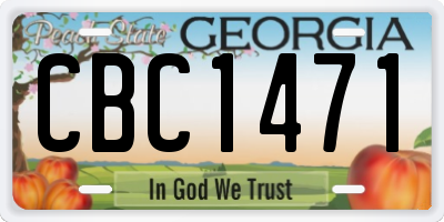 GA license plate CBC1471