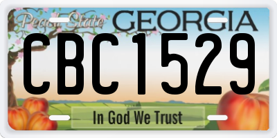GA license plate CBC1529