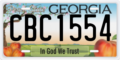 GA license plate CBC1554