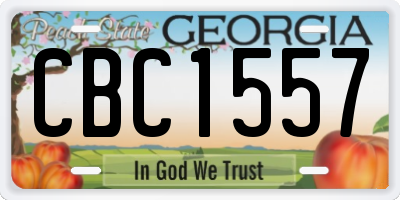 GA license plate CBC1557
