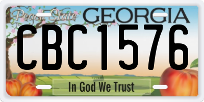 GA license plate CBC1576