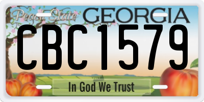 GA license plate CBC1579