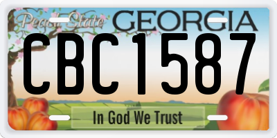 GA license plate CBC1587
