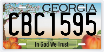 GA license plate CBC1595