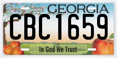GA license plate CBC1659