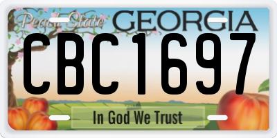 GA license plate CBC1697