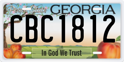 GA license plate CBC1812