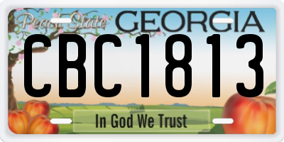 GA license plate CBC1813
