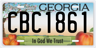GA license plate CBC1861