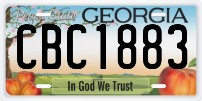 GA license plate CBC1883