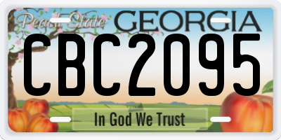 GA license plate CBC2095
