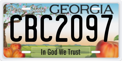 GA license plate CBC2097