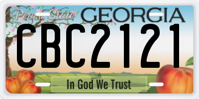 GA license plate CBC2121
