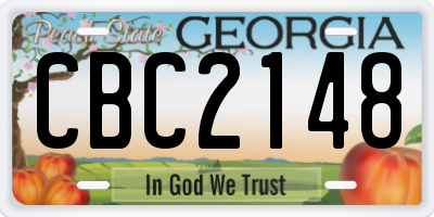 GA license plate CBC2148