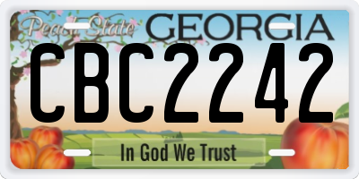 GA license plate CBC2242