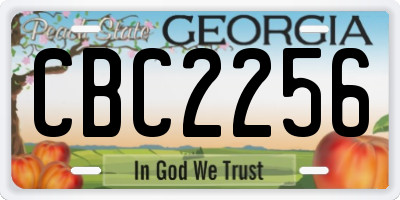 GA license plate CBC2256