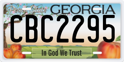 GA license plate CBC2295