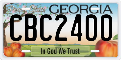GA license plate CBC2400