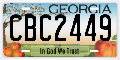 GA license plate CBC2449