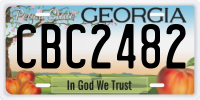 GA license plate CBC2482