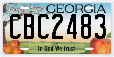 GA license plate CBC2483