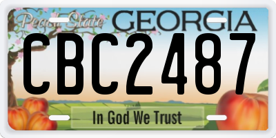 GA license plate CBC2487