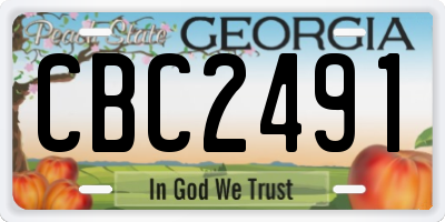 GA license plate CBC2491