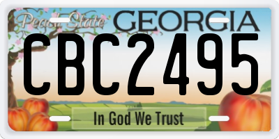 GA license plate CBC2495
