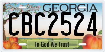 GA license plate CBC2524
