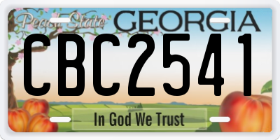 GA license plate CBC2541