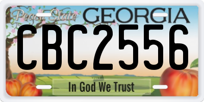 GA license plate CBC2556