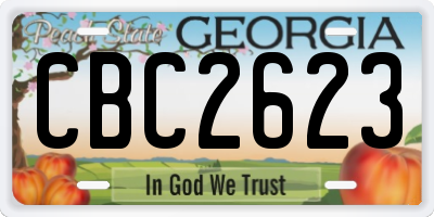 GA license plate CBC2623